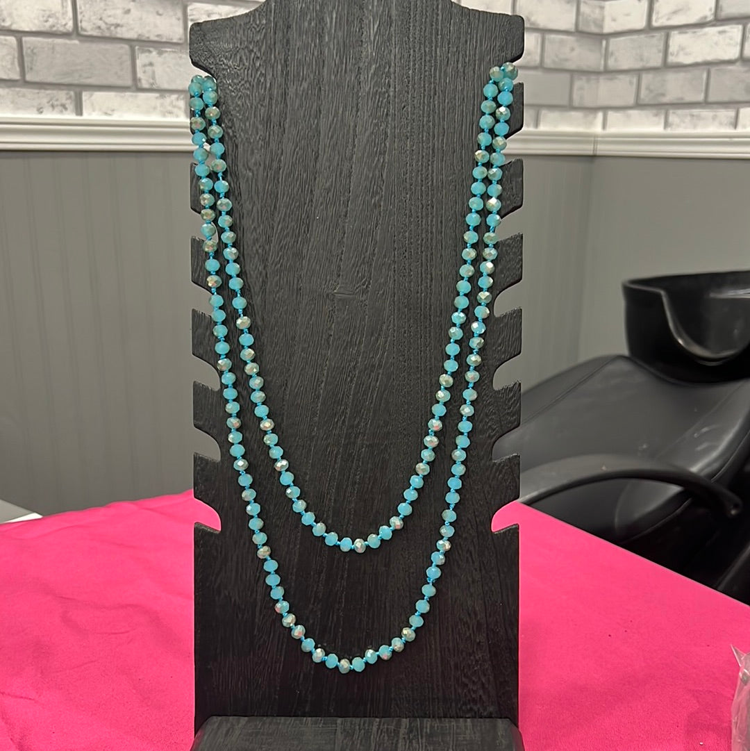 Turquoise bead layered necklace