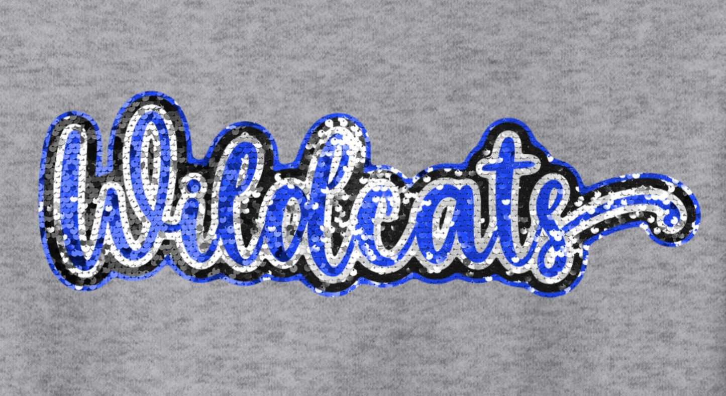 Wildcats Faux Sequin Long Sleeve T-shirt