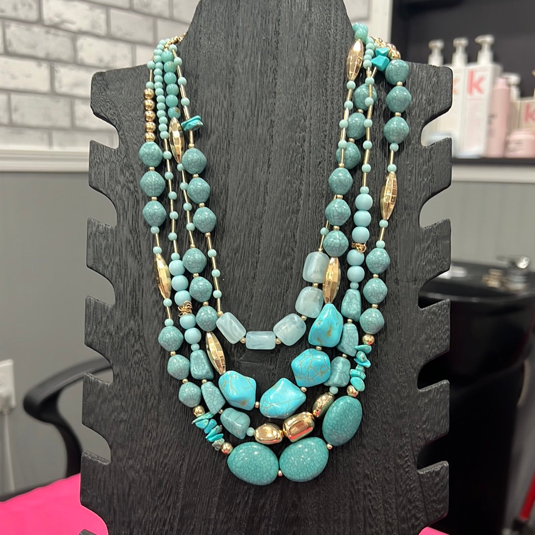 Turquoise layered necklace