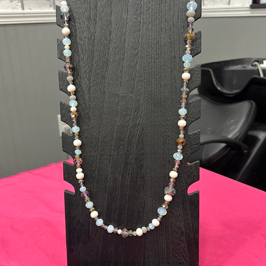 Multi white bead necklace