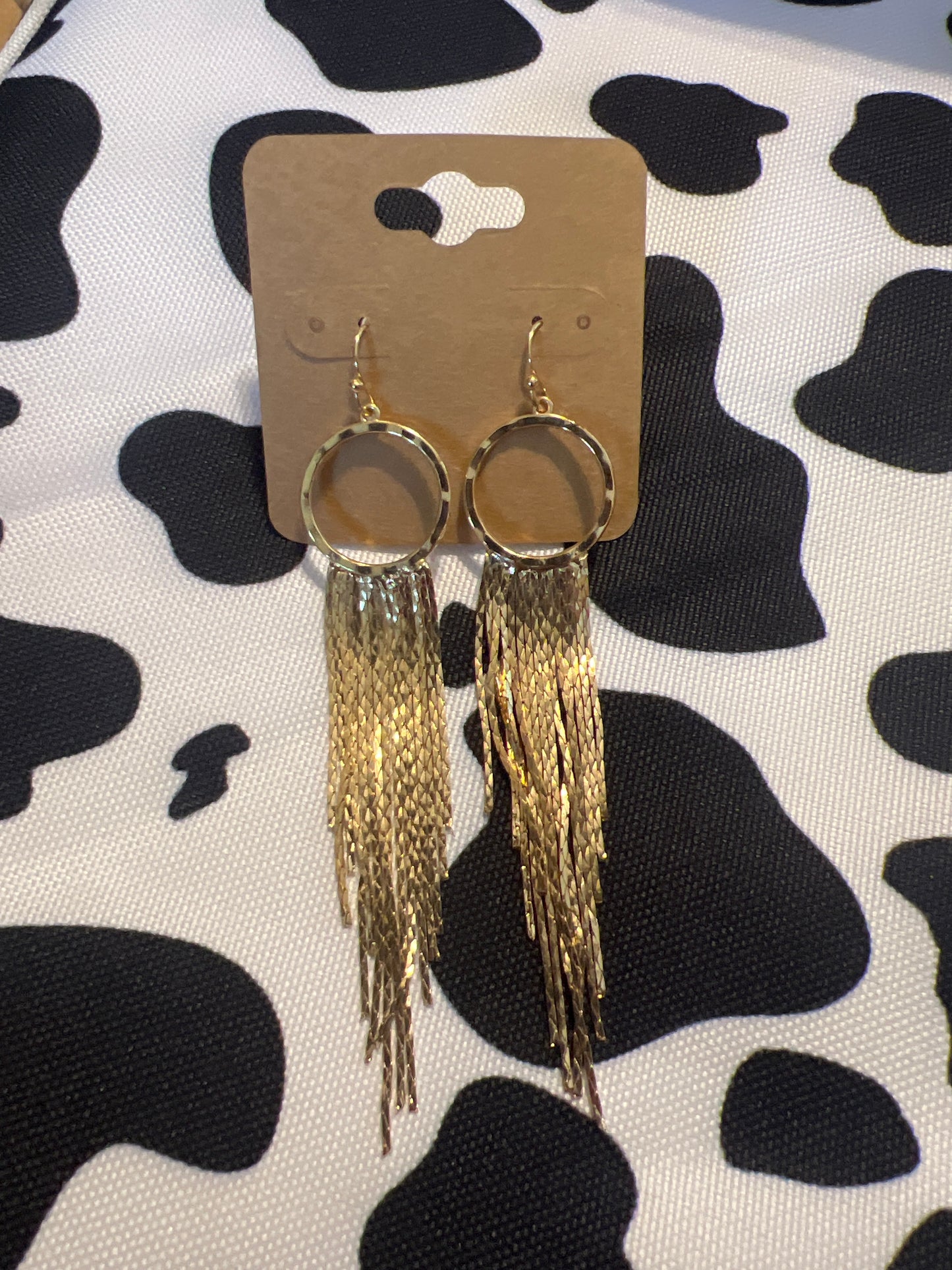 Gold dangle earrings