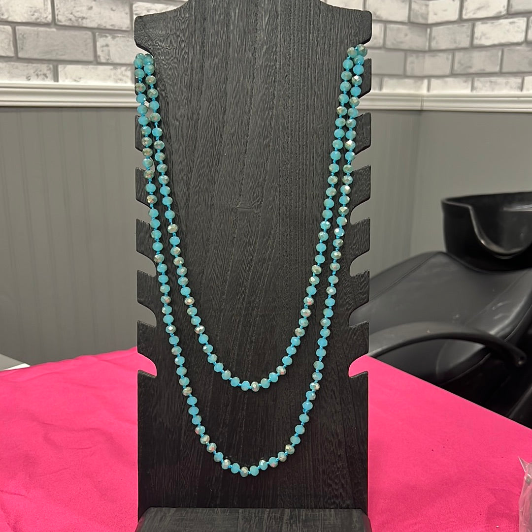 Turquoise bead layered necklace