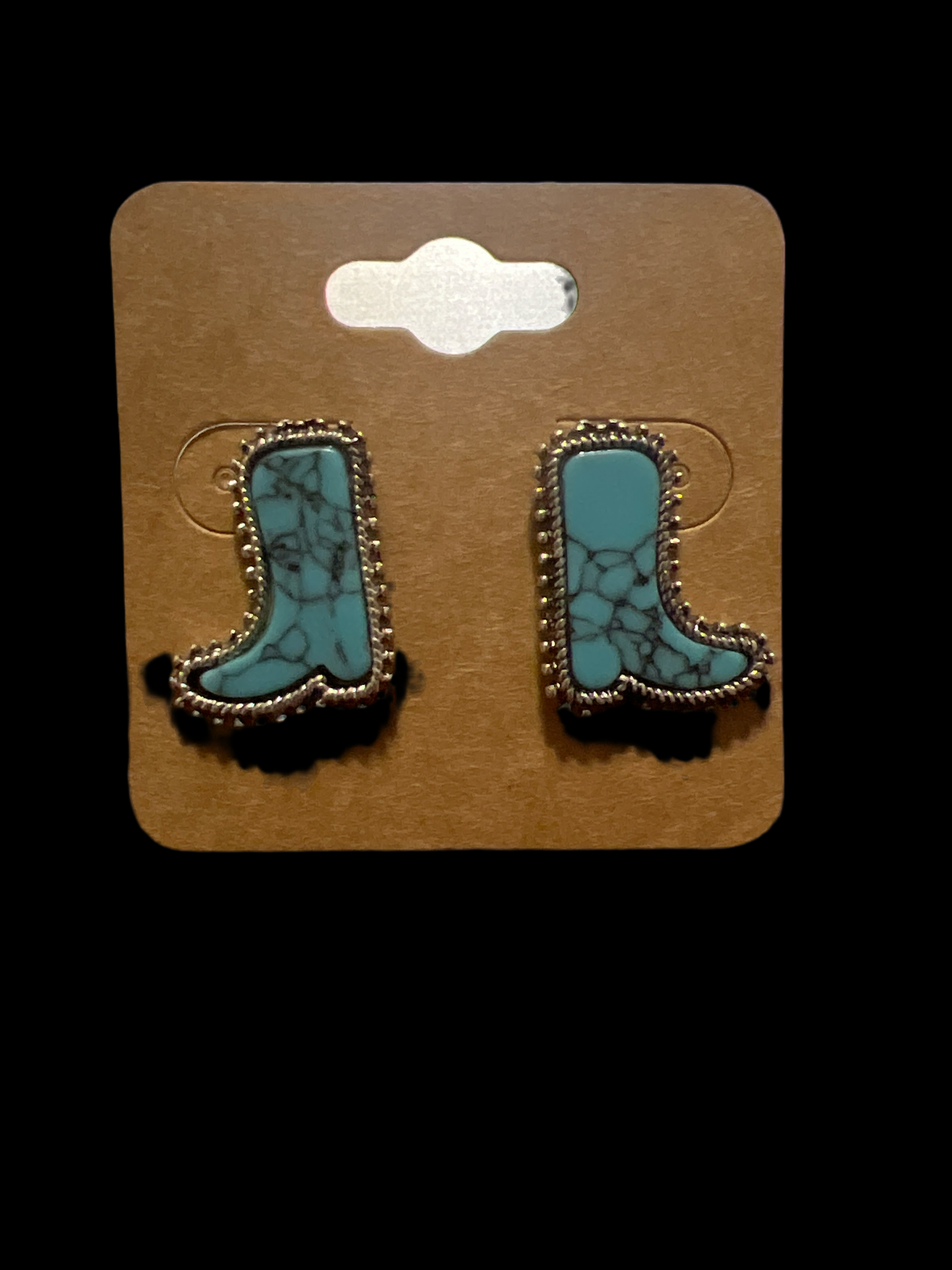 Turquoise boot earrings