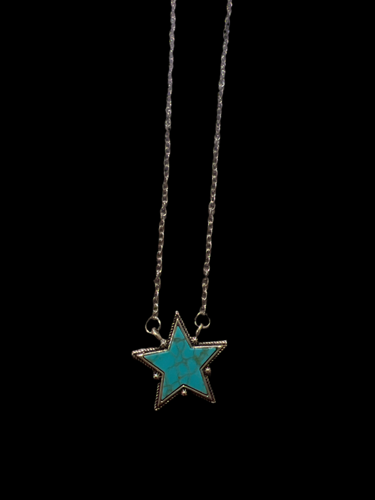 Turquoise star necklace