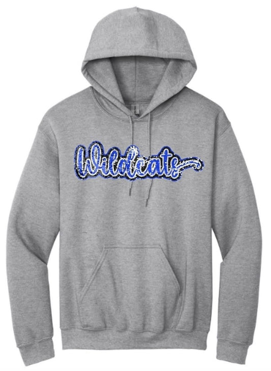 Wildcats Faux Sequin Hoodie