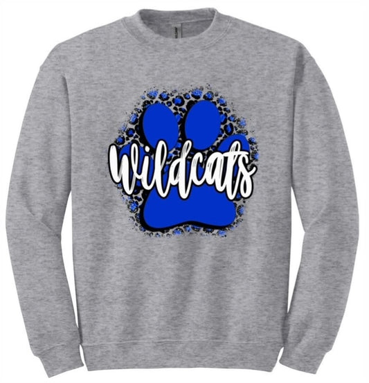 Wildcats Paw Print Crewneck Sweatshirt