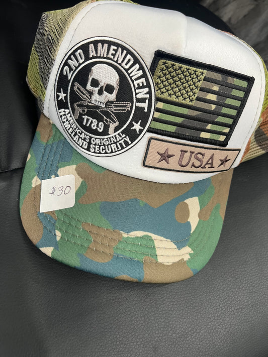 USA camo trucker hat