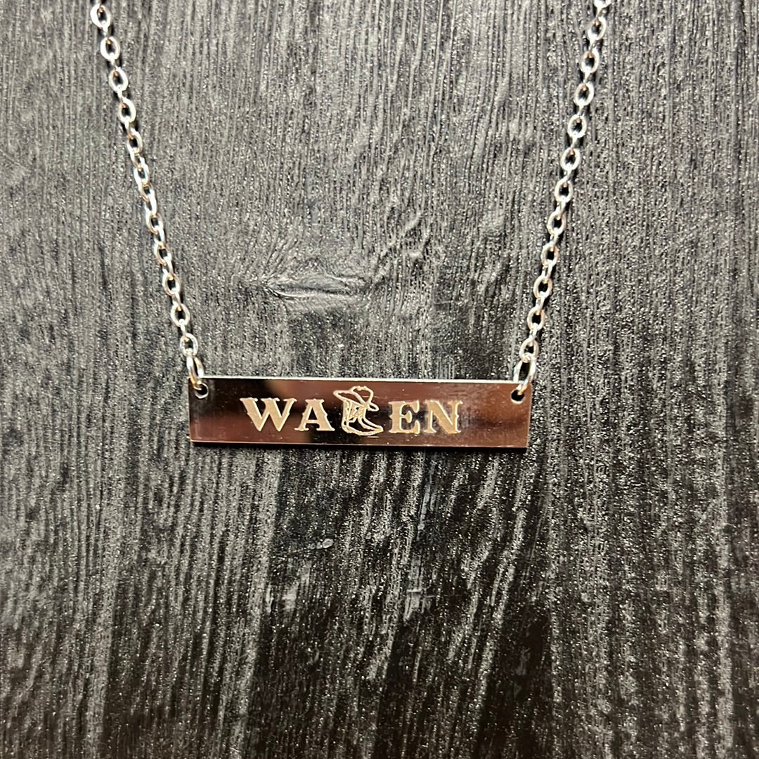 Wallen engraved necklace