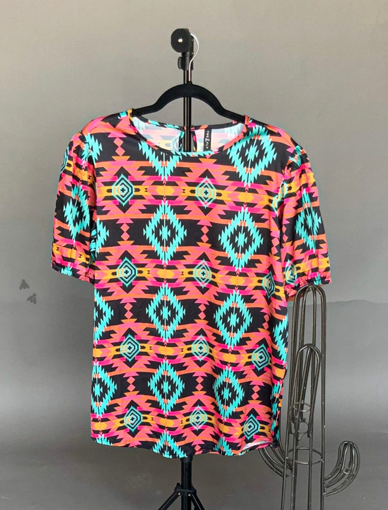 Bright ranch Aztec top