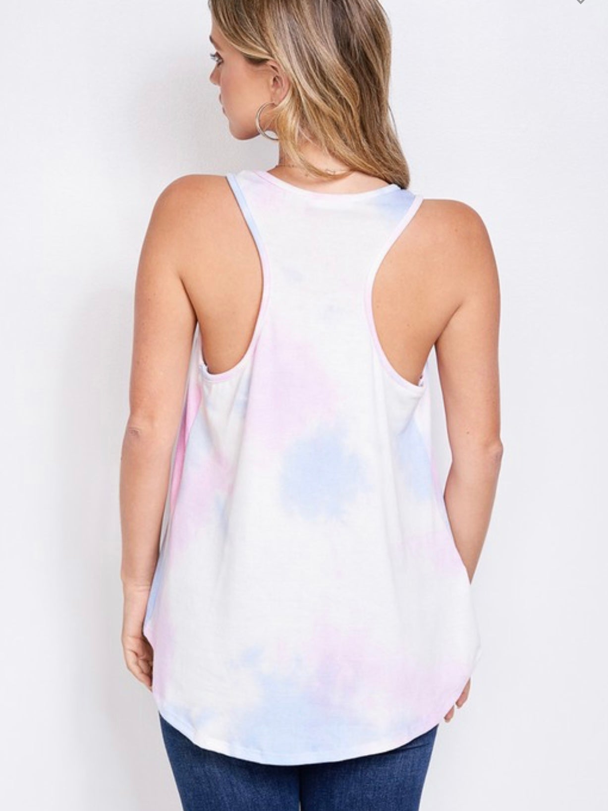 Aztec tie dye tank top